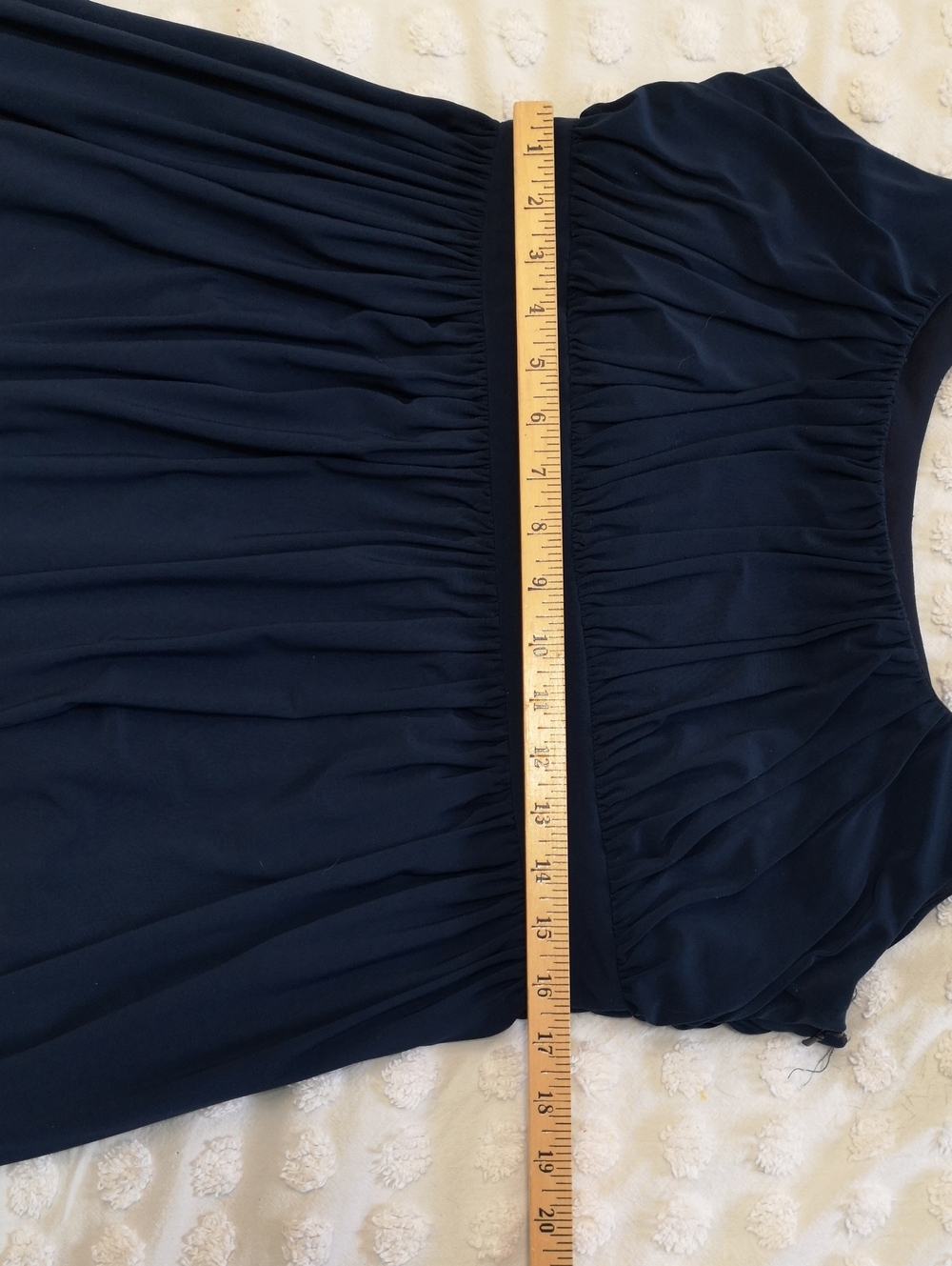 Essentials By ABS Romantic Cottage Core Navy Blue Sleeveless Dress Size 14 - Picture 10 of 10